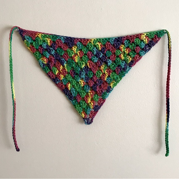 Crochet Bandana Handmade - Picture 1 of 4